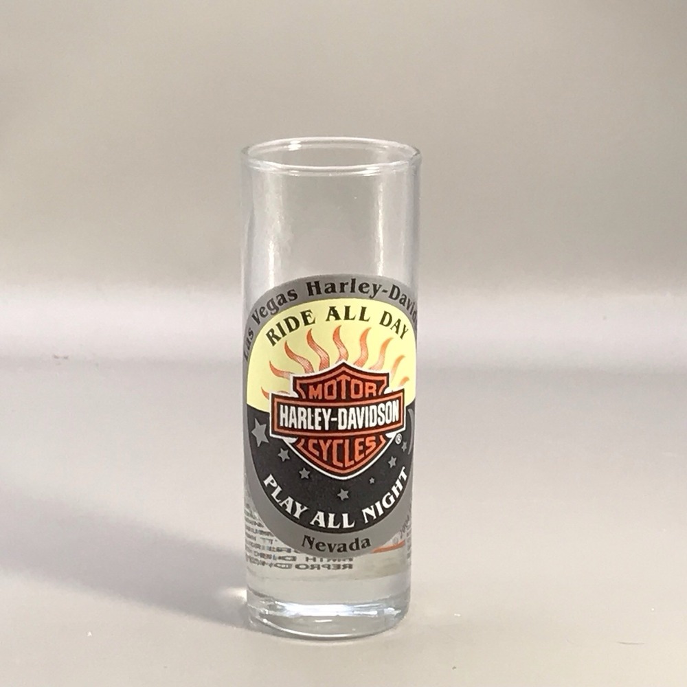 Harley Davidson Shot Glass 4" X 1.5"